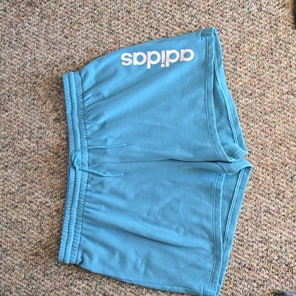 ADIDAS SIGNATURE BRAND MEN'S BIG AND TALL LIGHT BLUE ATHLETIC SHORTS SIZE 3X